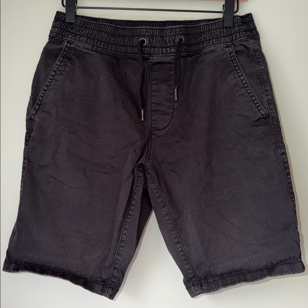 Hollister Jogger Short 9” Advance Stretch Pull On Elastic Waistband Faded Black